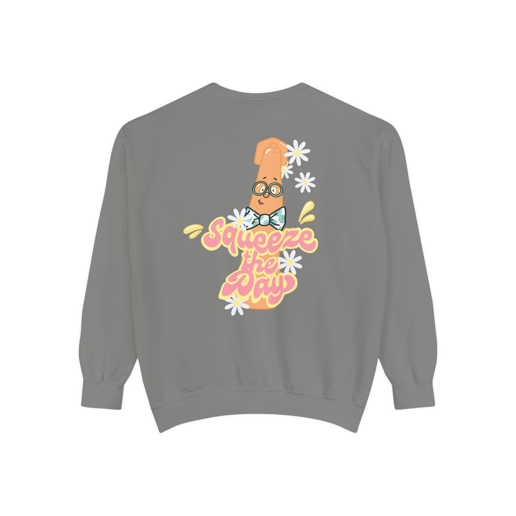 Squeeze the day sweatshirt, Squeeze Juice Bottle Sweatshirt, Millennial Fashion, Unisex Tee, Trendy Pullover