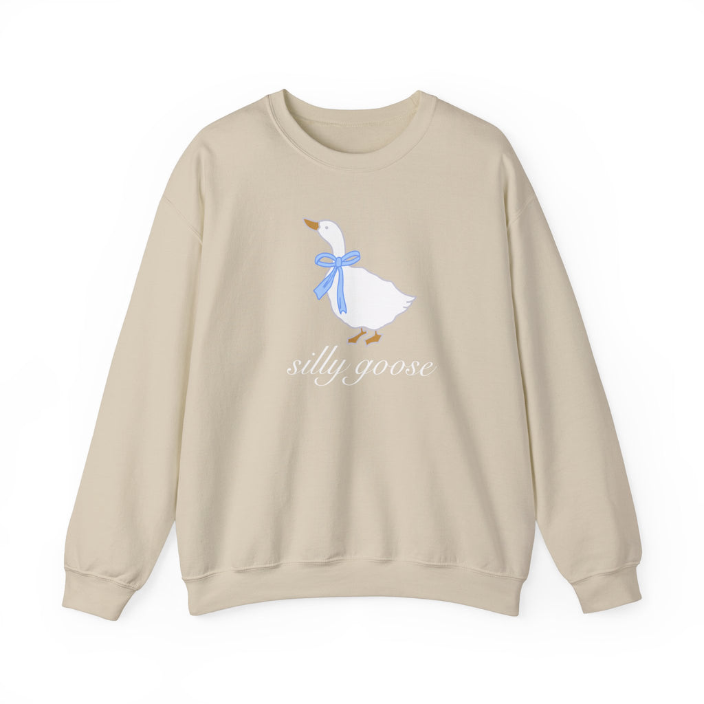 Silly Goose Crewneck Sweatshirt, Vintage Inspired 80s 90s Sweatshirt, Retro Quirky Bird Pullover, Fun Animal Sweater, Goose Sweater