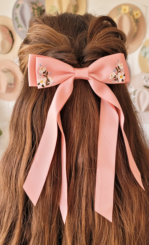 Dusty Pink Hair Bow