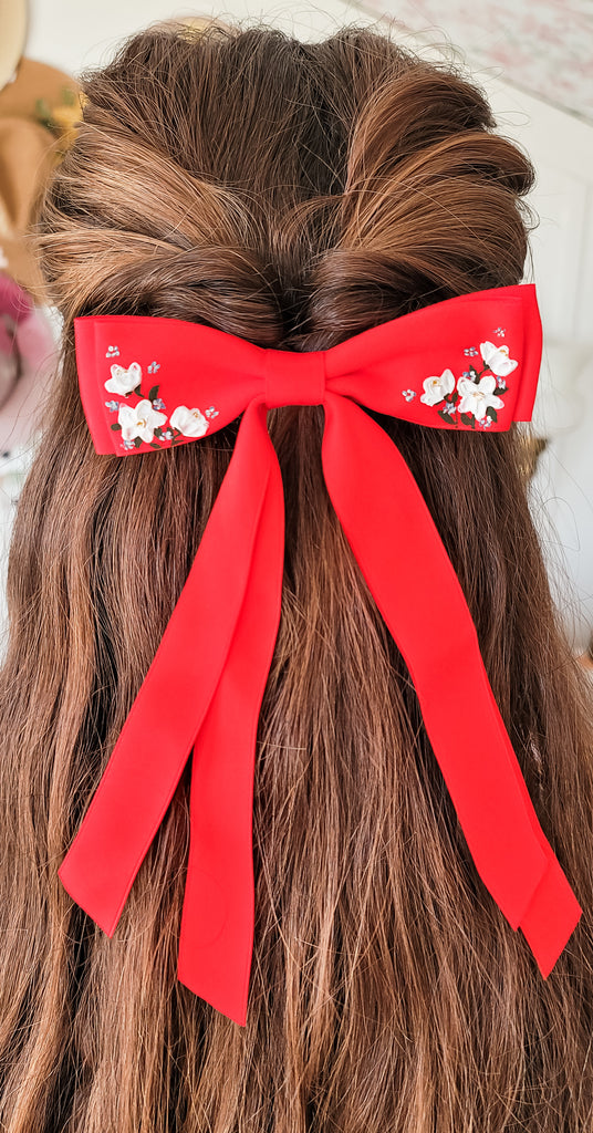 Red Hair Bow