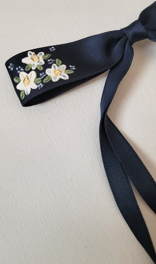 Navy Hair Bow
