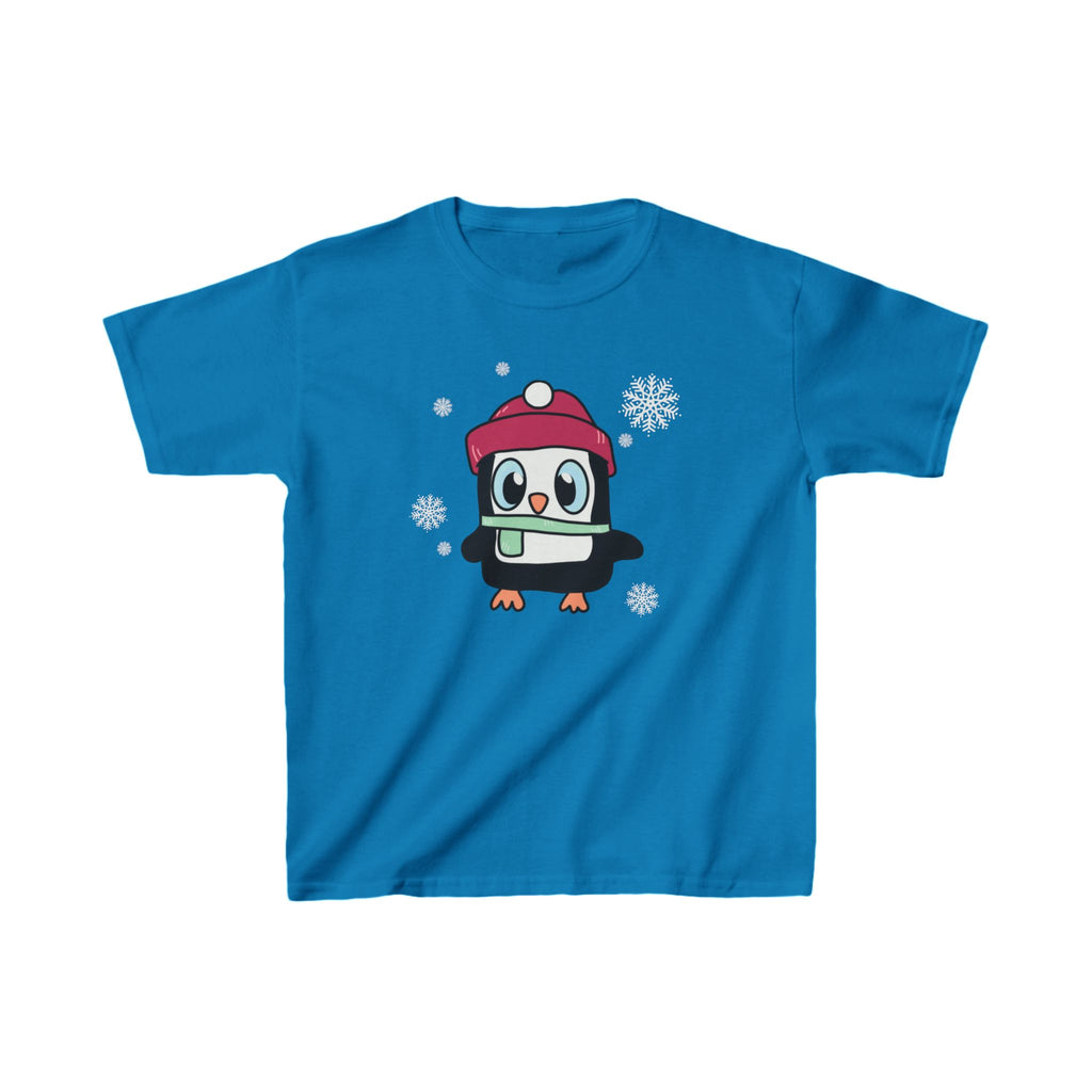 Penguin Tee, Winter Snowflake Shirt, Kids T-Shirt, Cute Animal Top, Children's Clothing, Arctic Theme Apparel