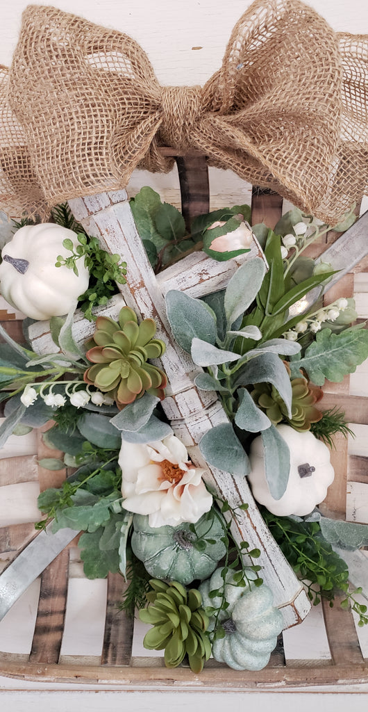Thankful Reminder Tobacco Basket Wreath