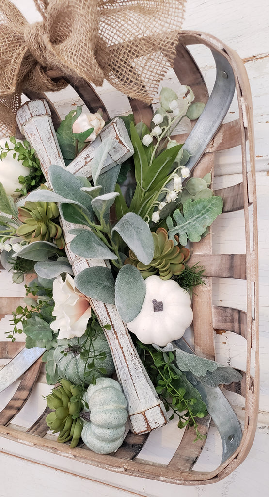 Thankful Reminder Tobacco Basket Wreath