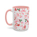 Coffee Mug - Santa, Bows and Sweet Treats Design