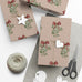 Christmas Mistletoe Wrapping Papers, Holiday Gift Wrap, Festive Present Packaging, Xmas Decor Paper, Red Bow Design