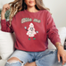 Vintage Bite Me Christmas Tree Cake Sweatshirt, Holiday Sweater, Funny Xmas Gift, Retro Style Pullover, Festive Apparel, Aesthetic Girl Gift