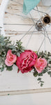 Small Pink Peony Bicycle Wreath