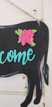Cow 'Welcome' Door Hanger