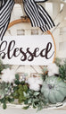 'Blessed' Fall Tobacco Basket Wreath