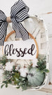 'Blessed' Fall Tobacco Basket Wreath