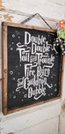 'Double Double Toil and Trouble' Wood Sign
