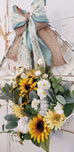 Sunflowers Tobacco Basket Wreath